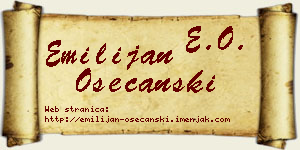 Emilijan Osećanski vizit kartica